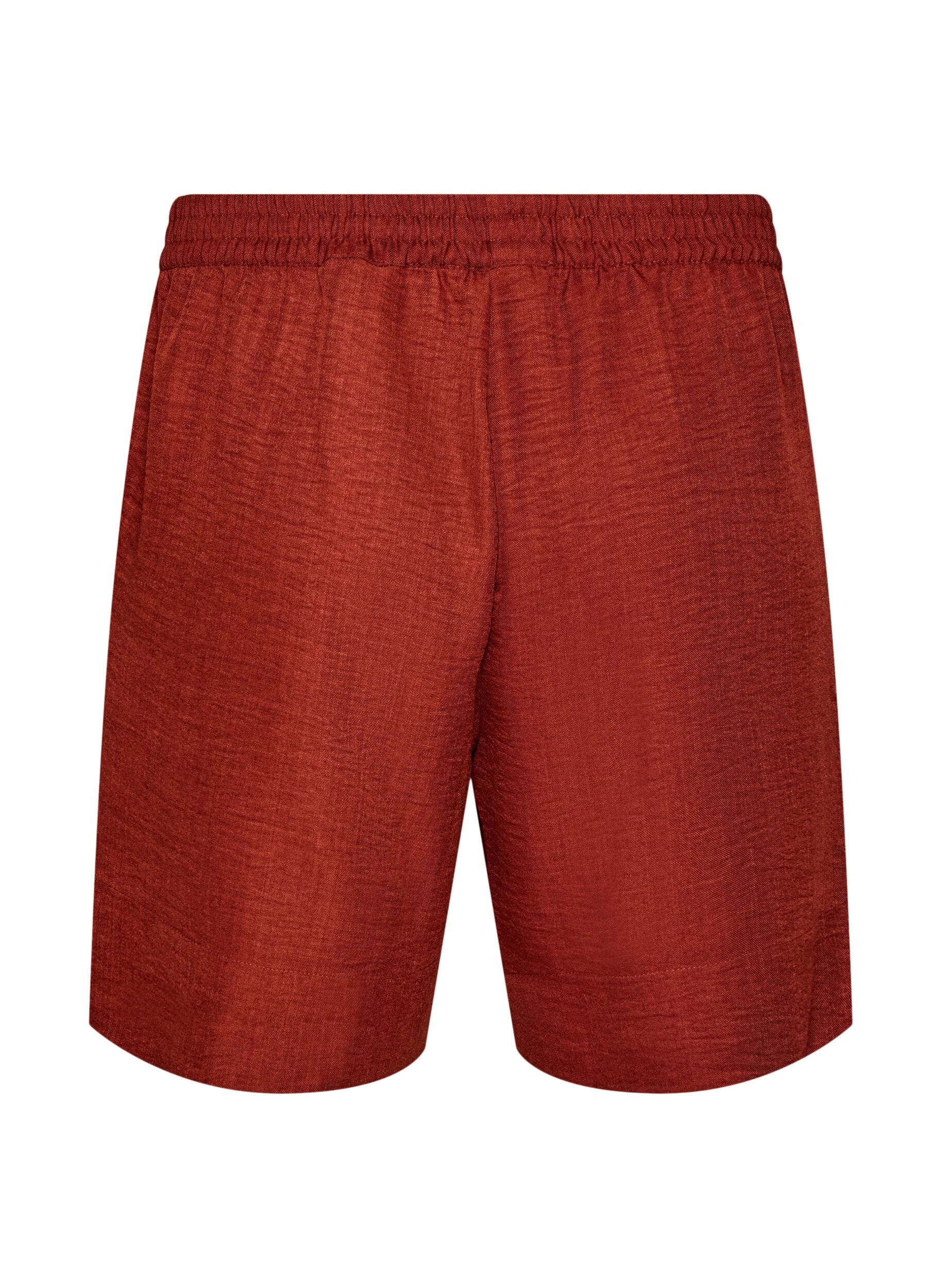 ZizziShorts med fickor och h&ouml;g midja, R&ouml;d, Packshot image number 1