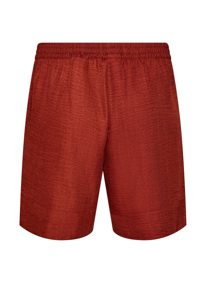 Shorts med fickor och h&ouml;g midja, R&ouml;d, Packshot image number 1
