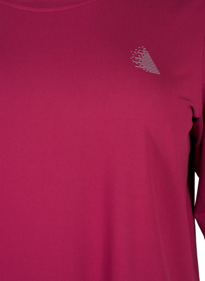 Tr&auml;ningsblus med trekvarts&auml;rm, R&ouml;d, Packshot image number 2
