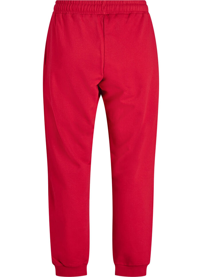 Joggers med h&ouml;g midja, R&ouml;d, Packshot image number 1