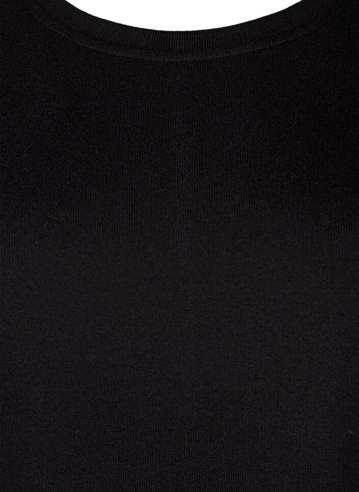 Enfärgad blus med pärlor, Black, Packshot image number 2