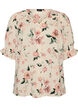 Skjortblus med halvl&aring;nga &auml;rmar, Rosa, Packshot image number 0