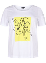 T-shirt i bomull med motiv, B. White w. Sulphur