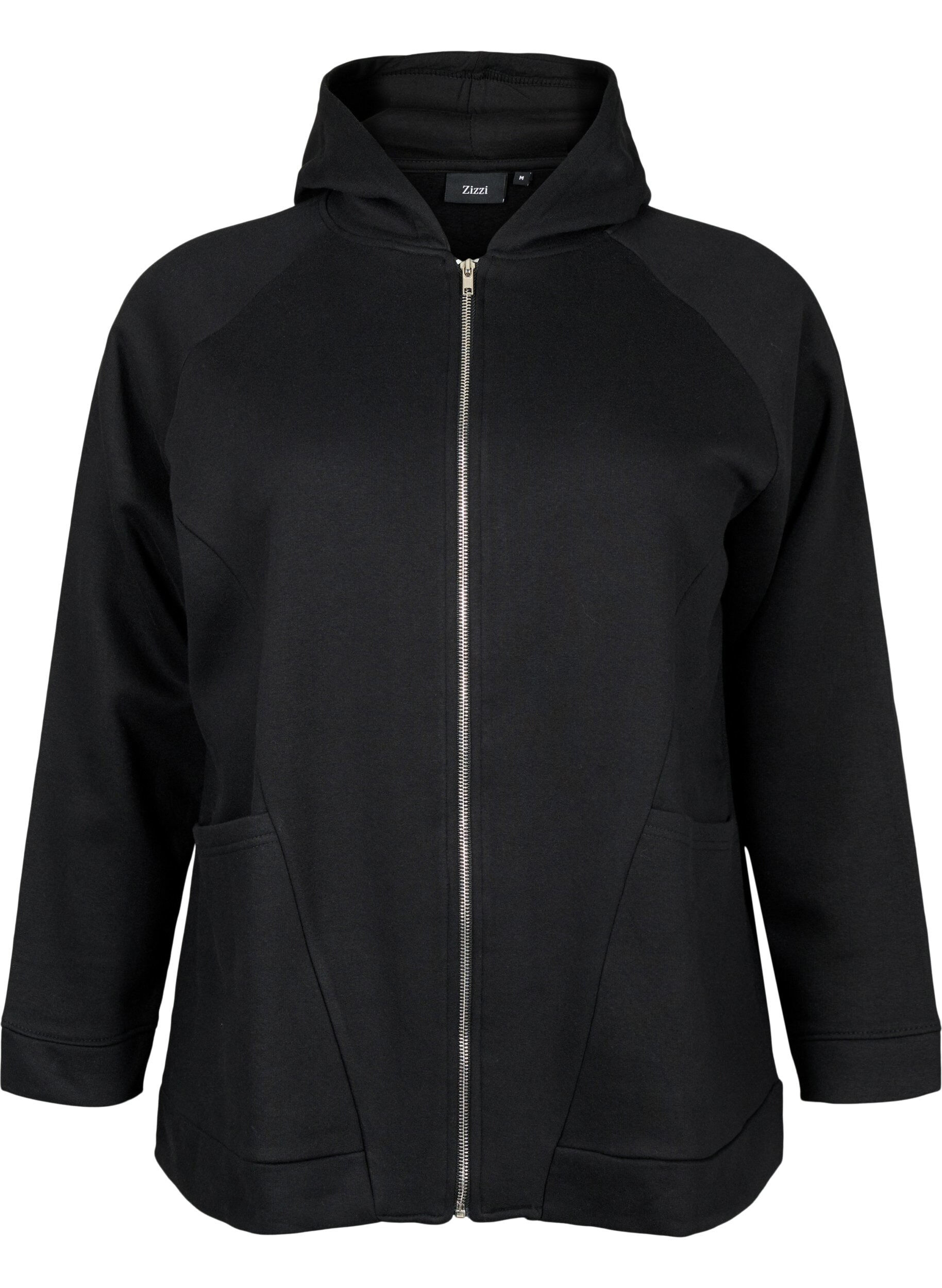 Zizzi Sweatshirt med huva, Black, Packshot image number 0