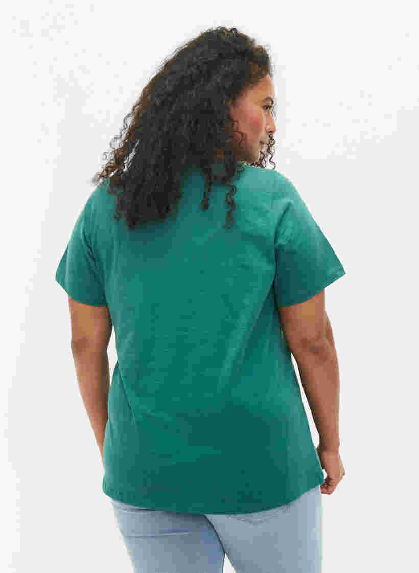 2-pack t-shirt i bomull, Antique Green/Black, Model image number 1