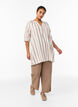 Tunika i bomull med v-ringning, Beige, Model image number 1