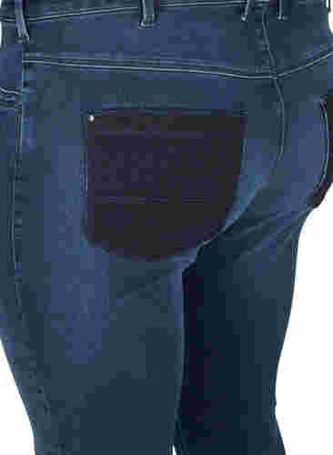 Superslim Amy jeans med hög midja, Dark blue, Packshot image number 3