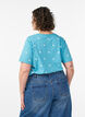 T-shirt i ekologisk bomull med broderade motiv, Bl&aring;, Model image number 2