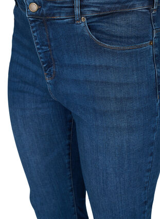 Amy jeans med hög midja och stretchteknologi, Blue denim, Packshot image number 2