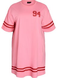 Kort t-shirtkl&auml;nning med sportiga detaljer, Rosa