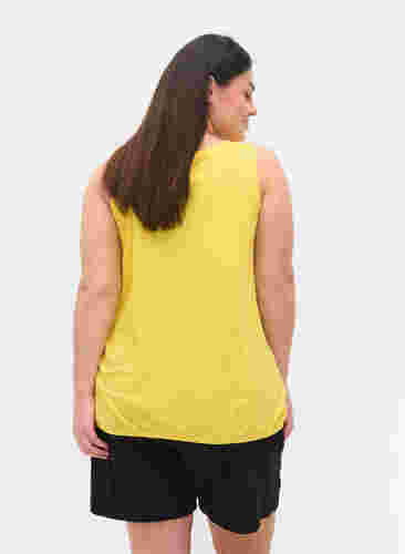 Bomullstopp med resår i nederkant, Primrose Yellow, Model image number 1
