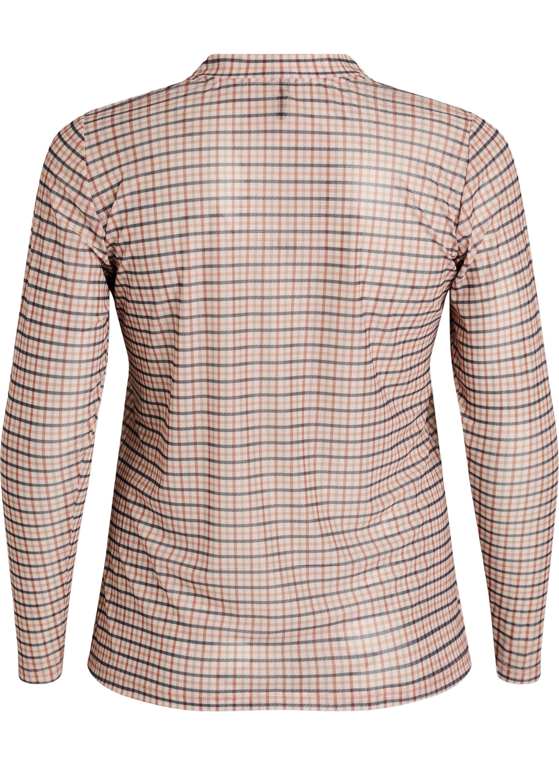 ZizziBlus i mesh med prickar, 9996, Packshot image number 1