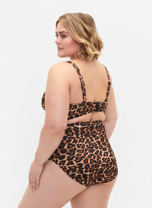 Hög bikinitrosa med leopardtryck, Leopard Print, Model image number 1