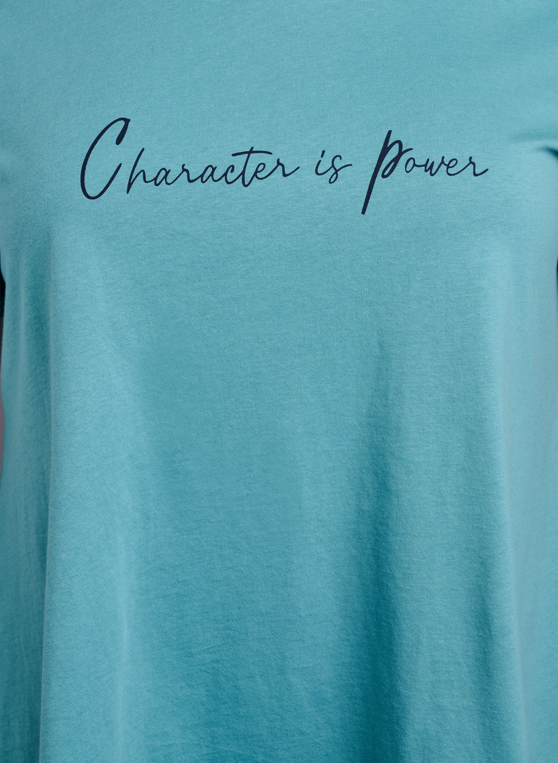 Zizzi T-shirt med rund hals och A-linjeform, Gr&ouml;n, Packshot image number 2