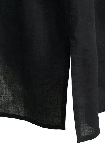 Skjortklänning med långa ärmar, Black, Packshot image number 3