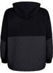 Sweatshirt med huva och quilt, Black, Packshot image number 1