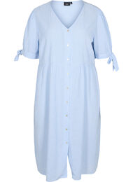 Randig skjortklänning i bomull, Blue Stripe