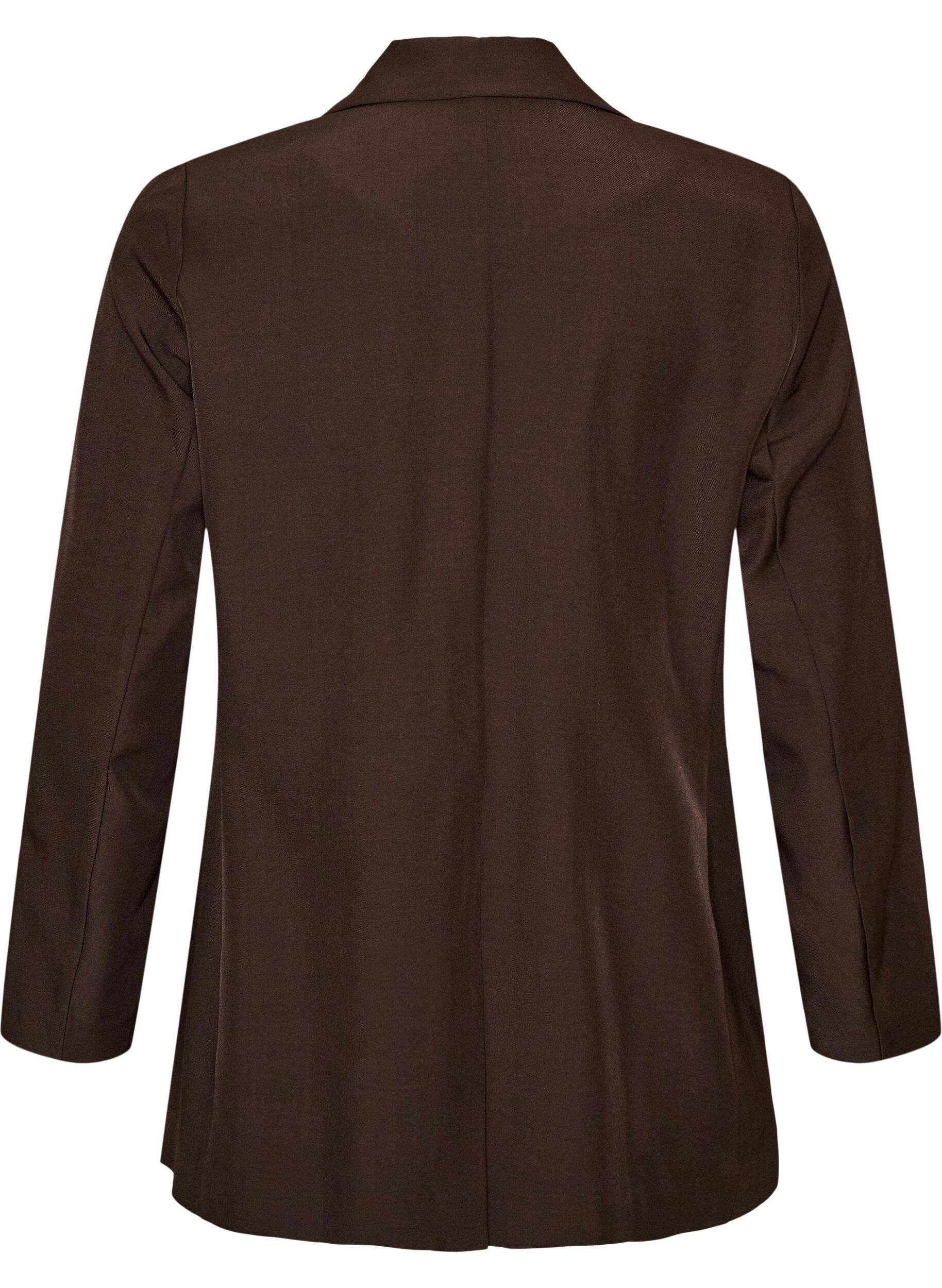 ZizziKavaj med fickor och slitsar, Brun, Packshot image number 1