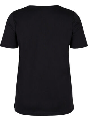 V-ringad t-shirt i bomull, Black Love Leo, Packshot image number 1