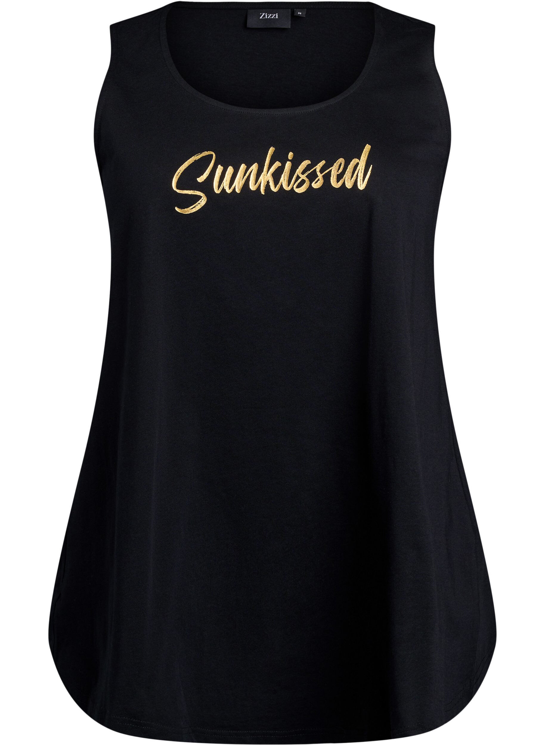 Zizzi Bomullstopp med a-linjeform, Svart, Packshot image number 0