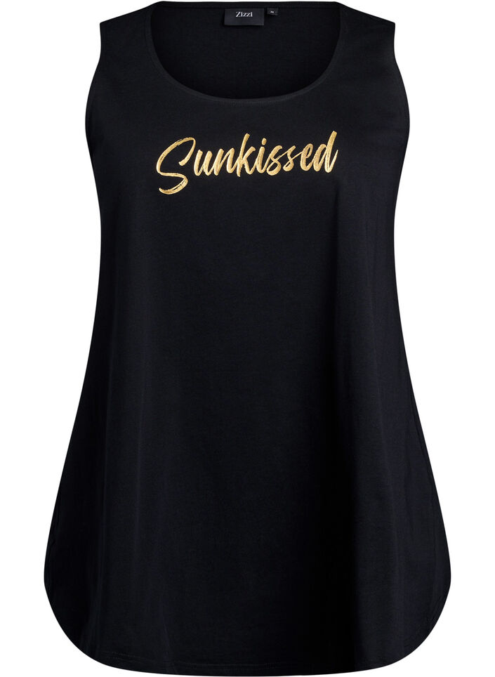 Bomullstopp med a-linjeform, Svart, Packshot image number 0