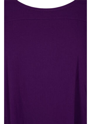Kortärmad klänning i bomull, Violet Indigo, Packshot image number 2