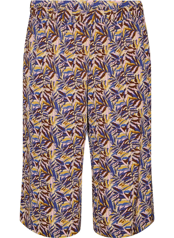 Culottebyxor med tryck, Beige, Packshot image number 0
