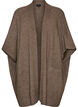 Cardigan &ouml;ppen framtill med vida &auml;rmar, Brun, Packshot image number 0