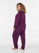 L&aring;ng&auml;rmad blus i jersey med rund hals, Lila, Model image number 2