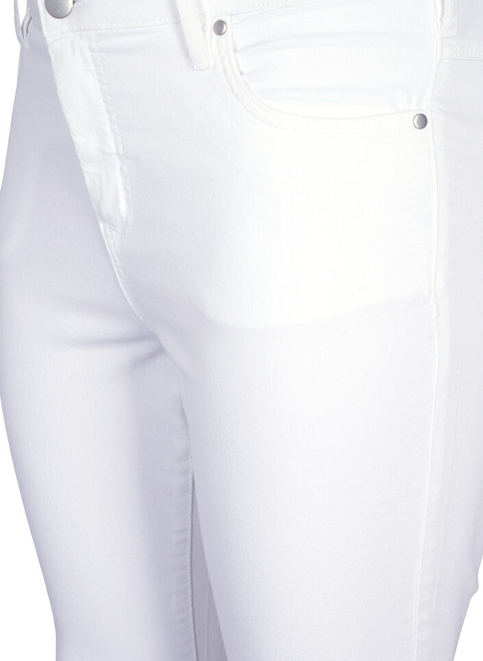 Super slim Amy jeans med hög midja, Vit, Packshot image number 2