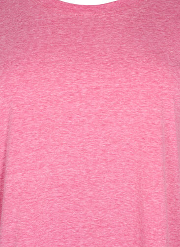 Melerad t-shirt med korta ärmar, Beetroot Purple Mél, Packshot image number 2