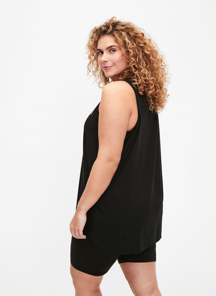 Träningstopp med V-ringning, Black, Model image number 1