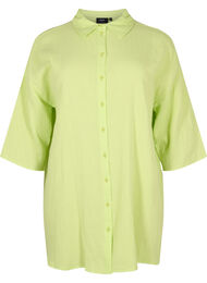 Skjorta i bomull med halvlånga ärmar, Wild Lime
