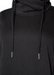 Sweatshirt med h&ouml;g krage och fickor, Svart, Packshot image number 2