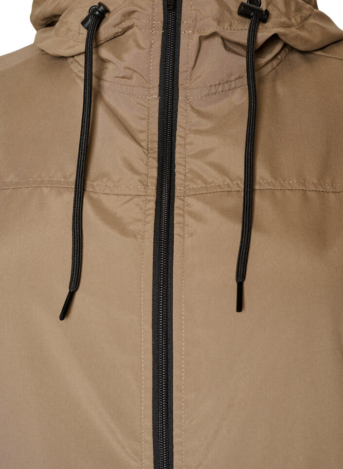 L&auml;ttviktig parkas med huva, Brun, Packshot image number 2