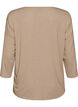 Jerseyblus med 3/4-&auml;rm, Beige, Packshot image number 1