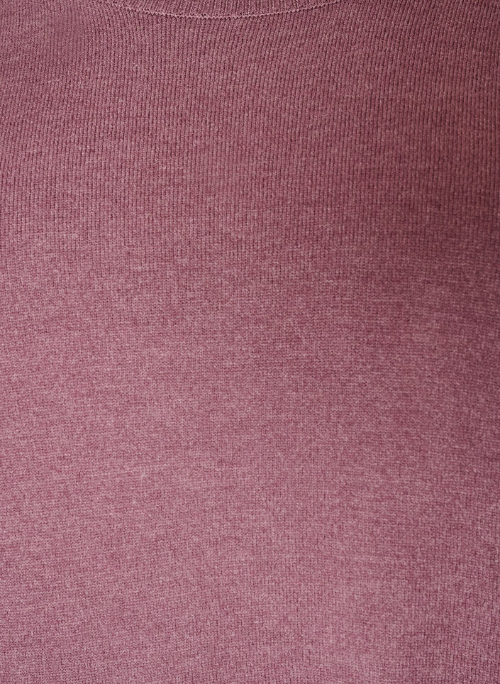 Stickad blus med rund halsringning, Rosa, Packshot image number 2