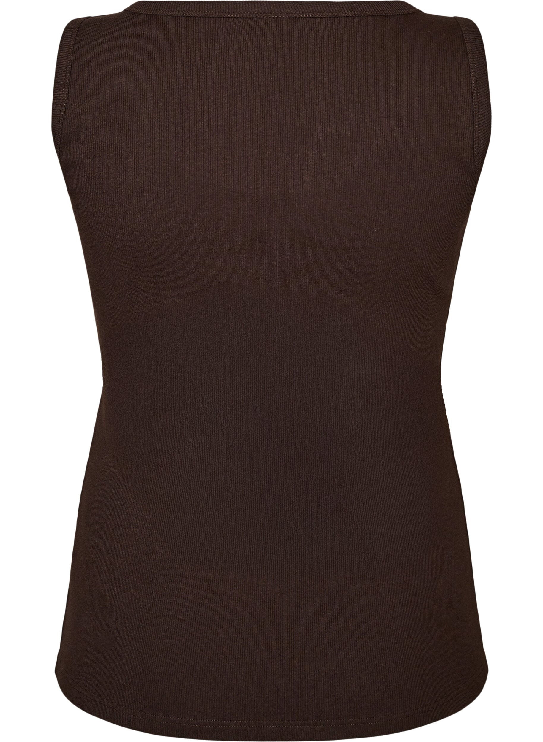 ZizziT&aring;tsittande topp med motiv, Brun, Packshot image number 1