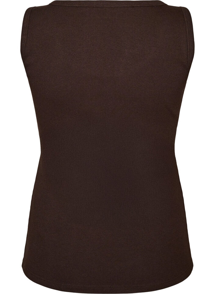 T&aring;tsittande topp med motiv, Brun, Packshot image number 1