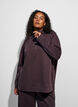 Sweatshirt med h&ouml;g krage och dragkedja, Brun, Model image number 3