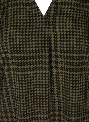 Mönstrad tunika med 3/4 ärmar, Ivy green/Black, Packshot image number 2