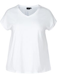 T-shirt med v-ringning, Bright White