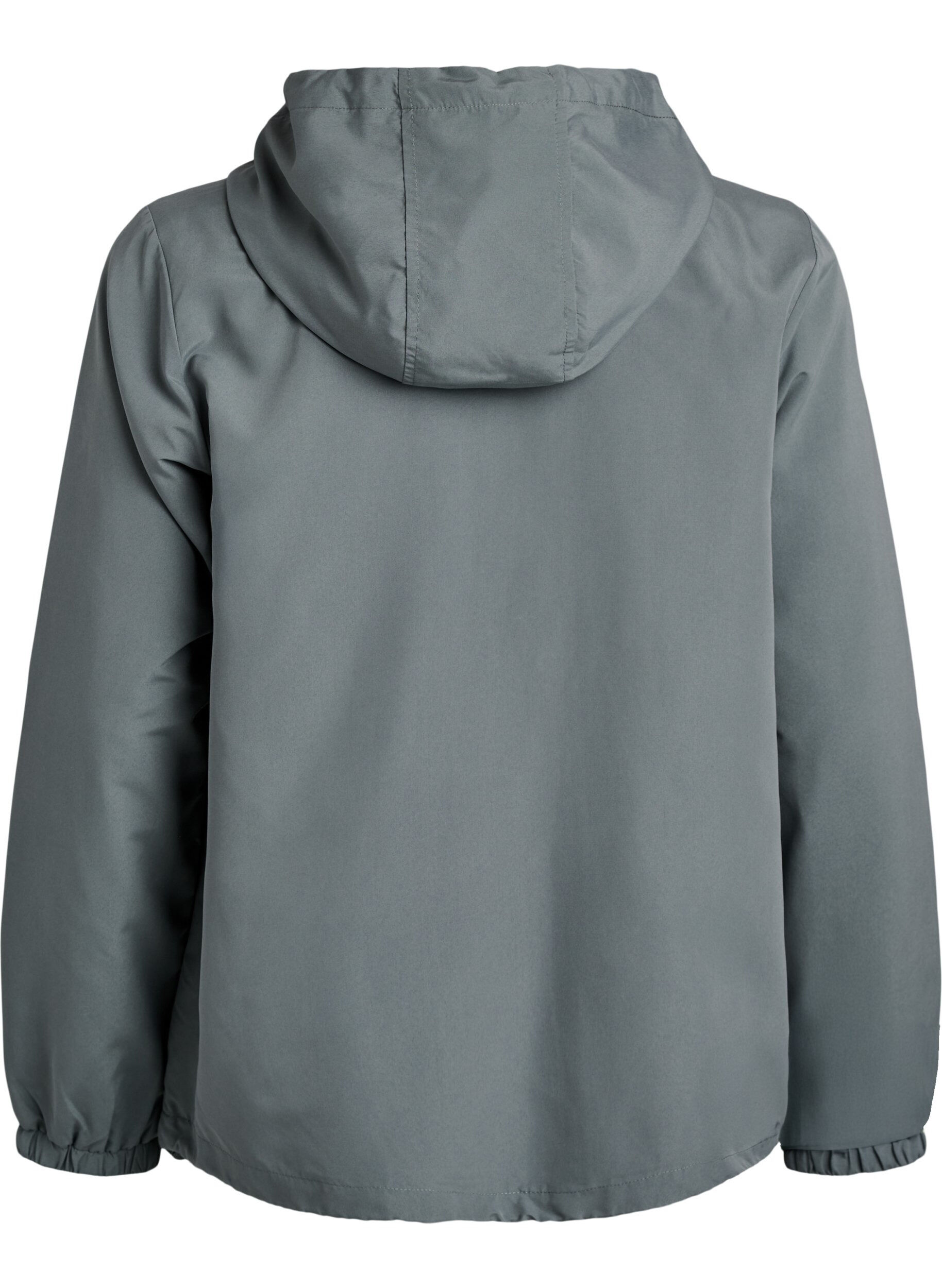 Zizzi L&auml;tt jacka med huva och dragkedja, Gr&ouml;n, Packshot image number 1