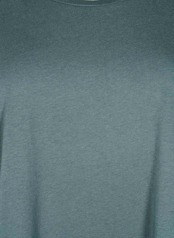 Kort&auml;rmad t-shirt i bomullsblandning, Gr&ouml;n, Packshot image number 2