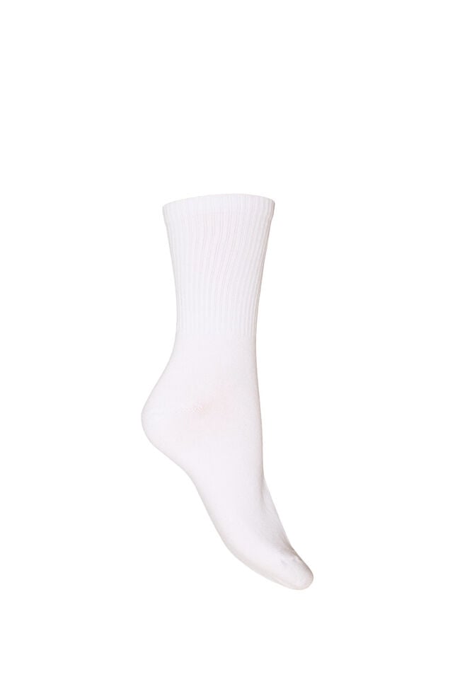 Strumpor i bomull med m&ouml;nster, Vit, Packshot image number 1