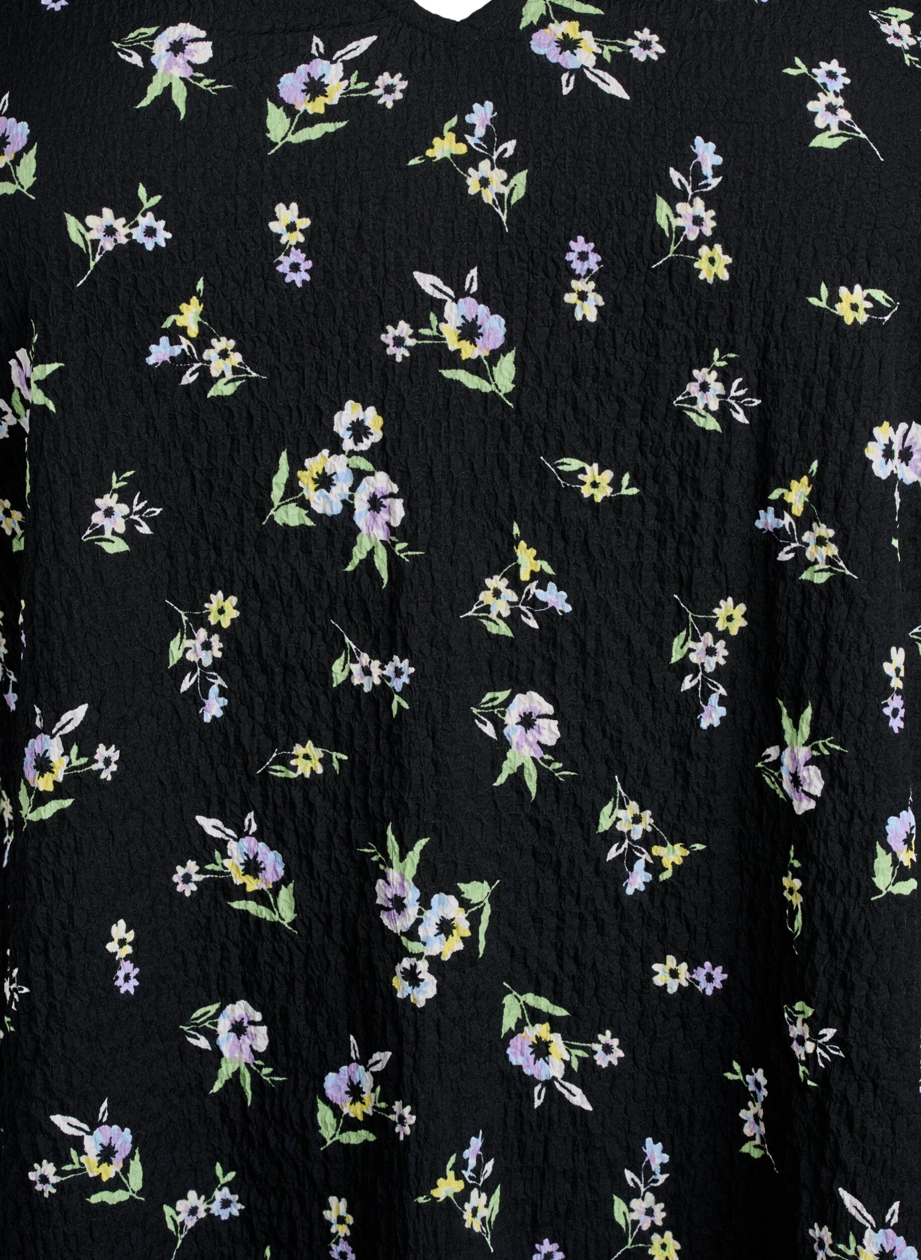 Zizzi FLASH - Kort&auml;rmad kl&auml;nning med V-ringning, Svart, Packshot image number 2