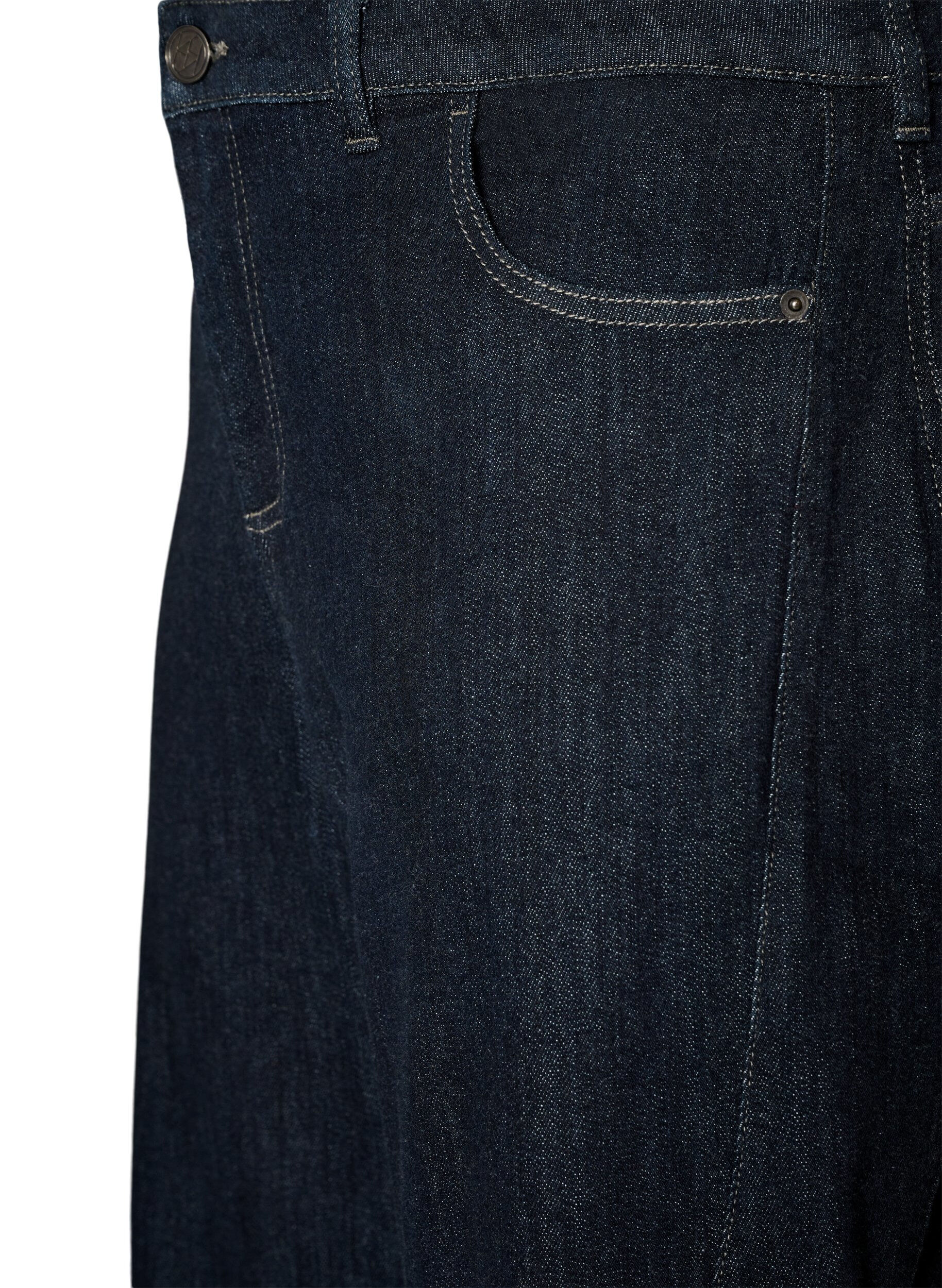 ZizziBarrel fit-jeans med h&ouml;g midja, Bl&aring;, Packshot image number 2