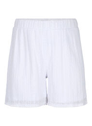Shorts med struktur, Bright White, Packshot