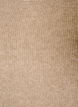 Melerad stickad blus med rund halsringning, Beige, Packshot image number 2