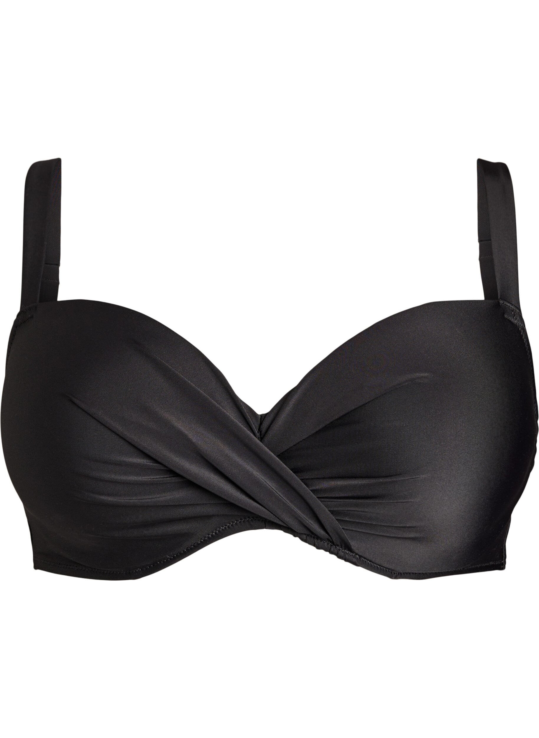Bikinitopp med bygel och drapering